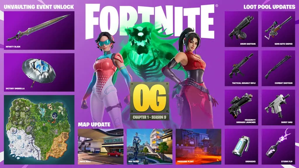 Fortnite OG Season 9: Ist jetzt LIVE - Das ist neu!