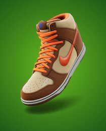 Nike Dunk High 'Beechtree/Orange Blaze'