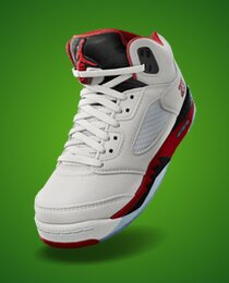 Air Jordan 5 Retro OG 'Black Tongue/Fire Red'