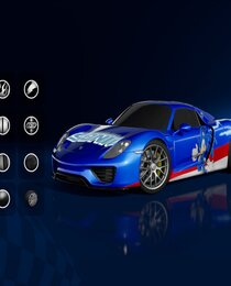Porsche 918 Spyder + Sonic the Hedgehog